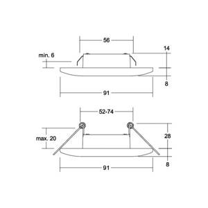 BRUMBERG Adapt zapustené LED downlight nikel matná