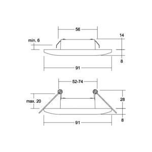 BRUMBERG Adapt zapustené LED downlight titán matná