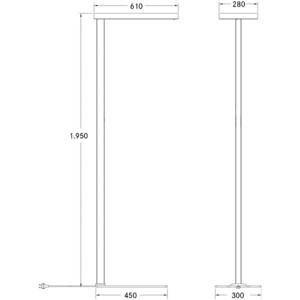 BRUMBERG Adrea LED stojacia lampa mikroprizmatická