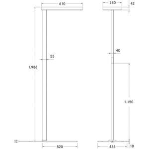 BRUMBERG Mikol LED stojacia lampa nepriamy