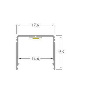 BRUMBERG One LED profil, hliník, vysoký, 1 meter