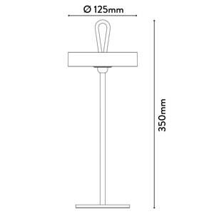 LED stolová lampa Ella na batérie magnetická biela