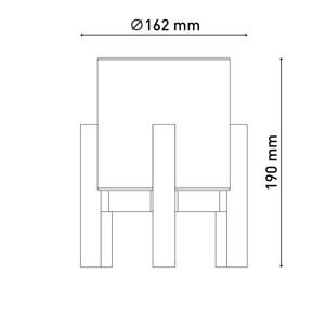 Stolná LED lampa Madita, výška 19 cm, prírodná/látka