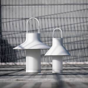 LOOM DESIGN LED dobíjacia stolová lampa Shadow Small, biela, IP65