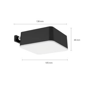 Philips LED solárne nástenné svetlo Vynce, hlava 10,5 x 10,5 cm