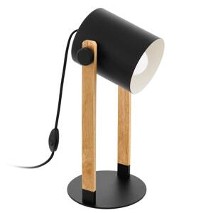 Stolová lampa Hornwood s detailmi z dreva