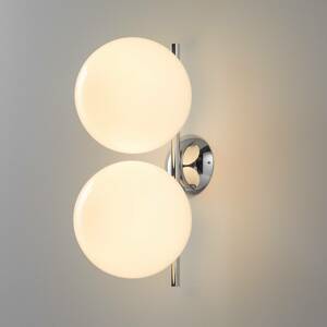 FLOS IC C/W1 Double nástenná lampa, chróm Ø 20 cm