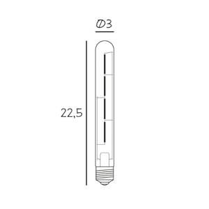 LED žiarovka Long Tube 225, E27, 3,5 W, 2 200 K, stmievateľná