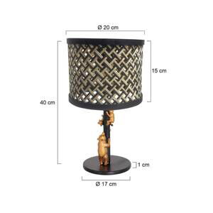 Stolná lampa Animaux 3713ZW, čierna/prírodná