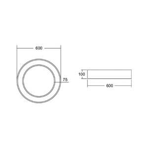 BRUMBERG Biro Circle Ring, Ø 60 cm, Casambi, strieborná, 830