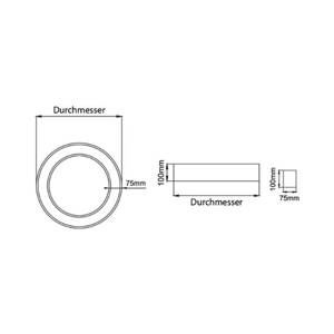 BRUMBERG Biro Kruhový stropný krúžok 25W Ø60 cm on/off strieborný 830