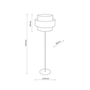 Stojacia lampa Calisto, juta, valec, prírodná hnedá, výška 155 cm