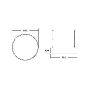 BRUMBERG Biro Circle direct Ø 75 cm, on/off, biela, 4000 K