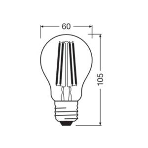 OSRAM LED Classic, žiarovka, E27, 2,2 W, 470 lm, 4 000 K