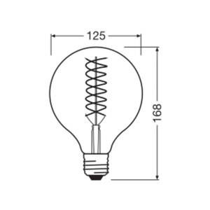 OSRAM LED Vintage 1906, G125, E27, 8,4 W, zlatá, 824, tl.