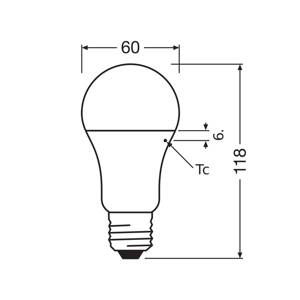 OSRAM LED Classic Star, matná, E27, 14 W, 2 700 K, 1 521 lm