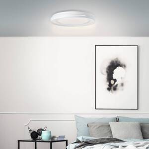 LED stropné svietidlo Barty, biela/chróm, Ø 48,5 cm, CCT, kov