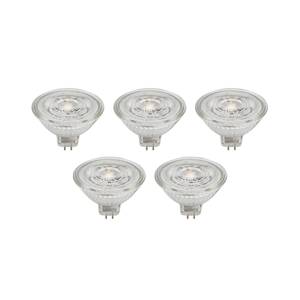 Prios LED reflektor GU5.3 4,3W 345lm 36° číry 830 sada 5 ks