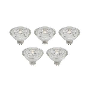 Prios LED reflektor GU5.3 4,9W 500lm 36° číry 840 sada 5 ks