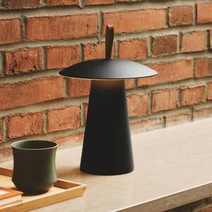 Nabíjateľná stolová lampa Ara To-Go LED, hliník, čierna