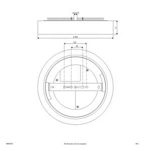 Stropné LED svietidlo Sauro, Ø 40 cm, biela