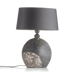 Stolná lampa Mary, keramika a chintz, výška 50 cm