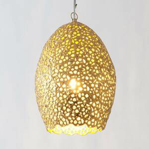Závesná lampa Cavalliere, zlatá, Ø 22 cm