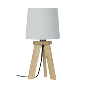 HerzBlut Tre stolná lampa prírodný dub biela 42 cm