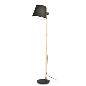 Ideal Lux Axel stojaca lampa drevo čierna/prírodná