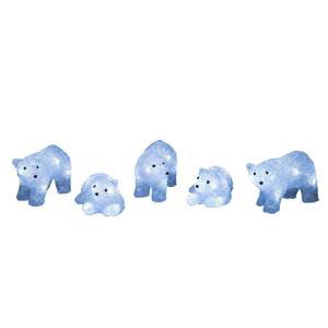 LED svetelné figúrky ľadové medvede, 5 kusov