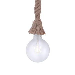 Závesná lampa Rope s lanom, 1-plameňová