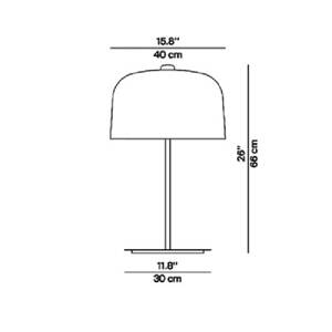 Luceplan Zile stolová lampa biela matná výška 66cm