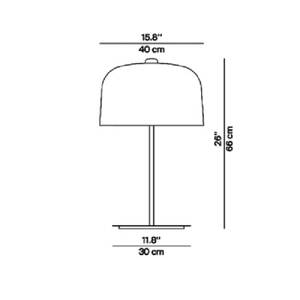 Luceplan Zile stolová lampa holubia sivá 66 cm