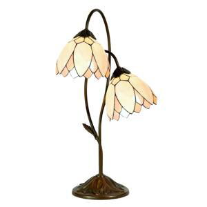 Štýl Tiffany – stolná lampa Liliana, 2-plameňová