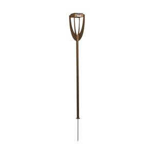 Solárne LED svetlo Tulip s hrotom do zeme, corten