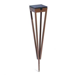 Solárna LED pochodeň Tinka, 52 cm vysoká, corten