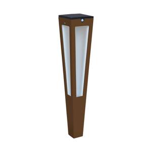 Solárna LED pochodeň Tinka + snímač, 62 cm corten