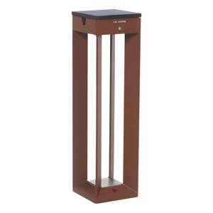 Solárna LED lampa Borne so snímačom, 45 cm, corten