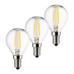 Kvapková LED žiarovka E14 4W 2 700 K filament 3 ks