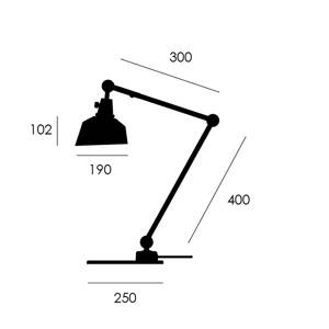 midgard modular TYP 551 stolová lampa biela 60 cm