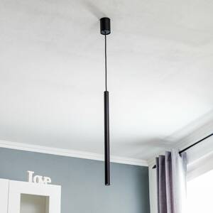 Závesná lampa Laser, 1-pl., čierna, tienidlo 49 cm