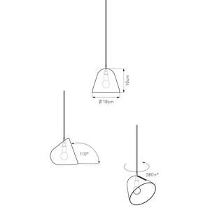 Nyta Tilt S závesná lampa kábel 3 m červená čierna