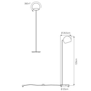 Nyta Tilt Globe Floor stojaca lampa oceľ, čierna