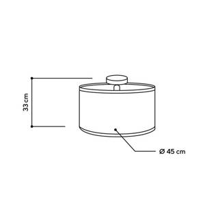 ALMUT 2610 stropné Ø45cm seno/červené ružové kvety