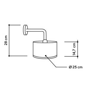 ALMUT 2610 nástenné svetlo Ø 25 cm seno/nevädza