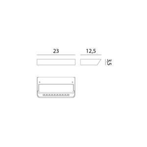 Rotaliana Belvedere W1 nástenné LED čierne 2 700 K