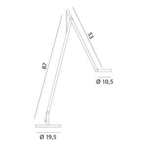 Rotaliana String F1 stojaca LED lampa čierna, Ag