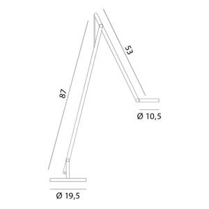 Rotaliana String F1 DTW stojaca lampa striebro, Ag