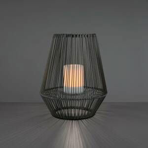 Solárna stolná LED lampa Mineros, sivá, 30,5 cm