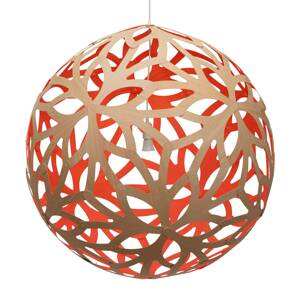 david trubridge Floral lampa Ø80cm bambus-červená